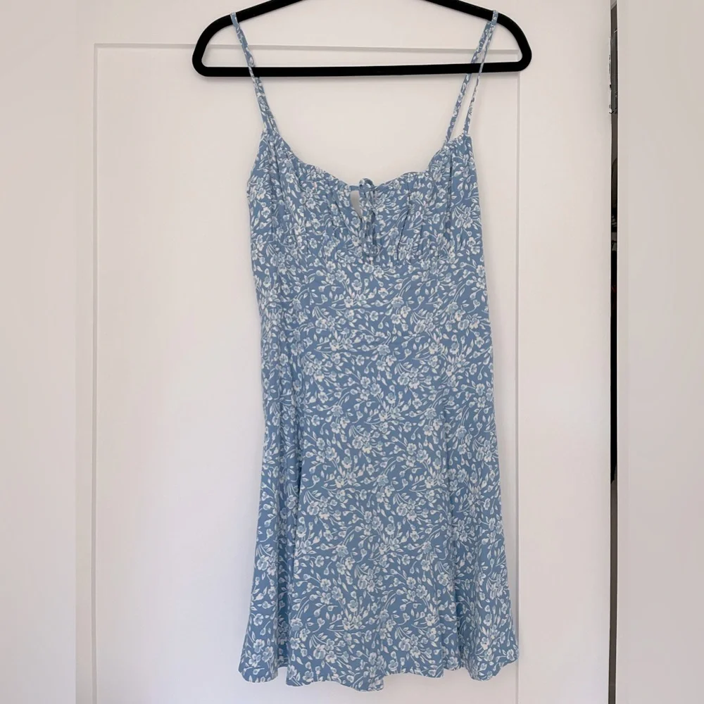 Reformation Mini Dress - Blue Floral Print - Picture 2 of 5
